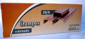 Grampos Cobreado 26/6 Jocar Office